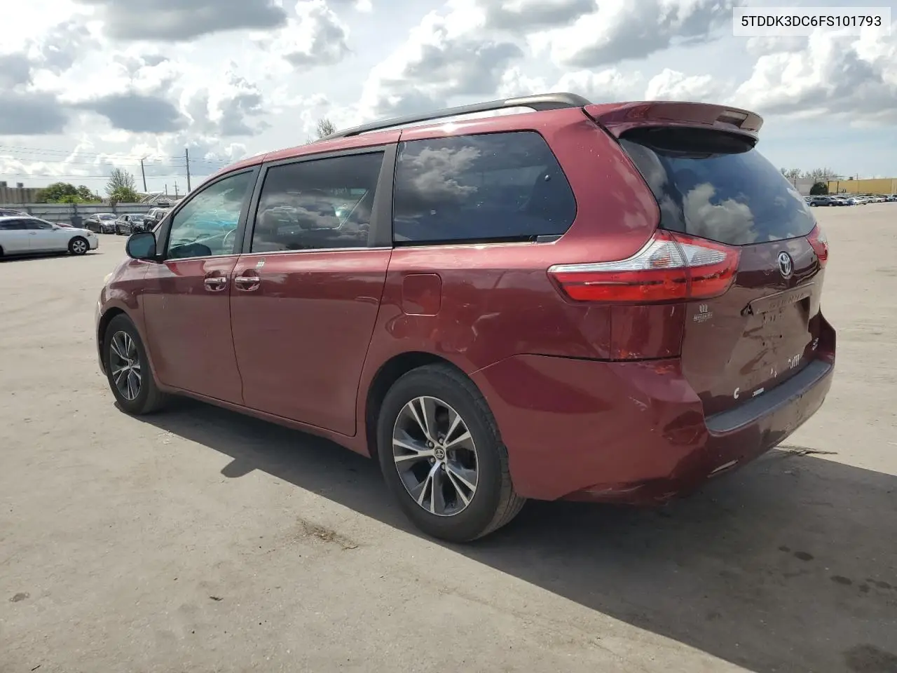 2015 Toyota Sienna Xle VIN: 5TDDK3DC6FS101793 Lot: 65903775