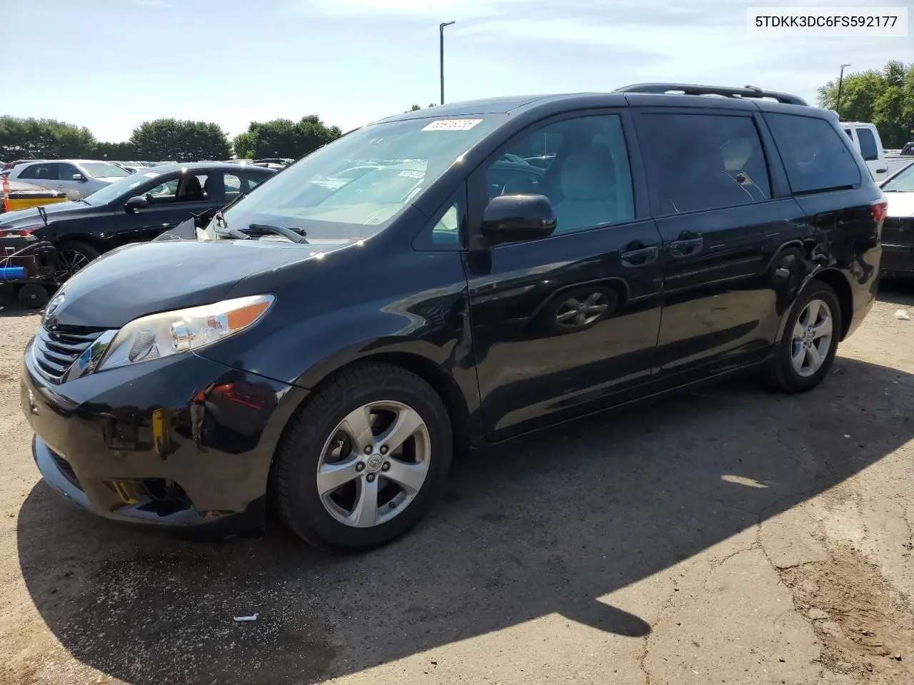 2015 Toyota Sienna Le VIN: 5TDKK3DC6FS592177 Lot: 65918235