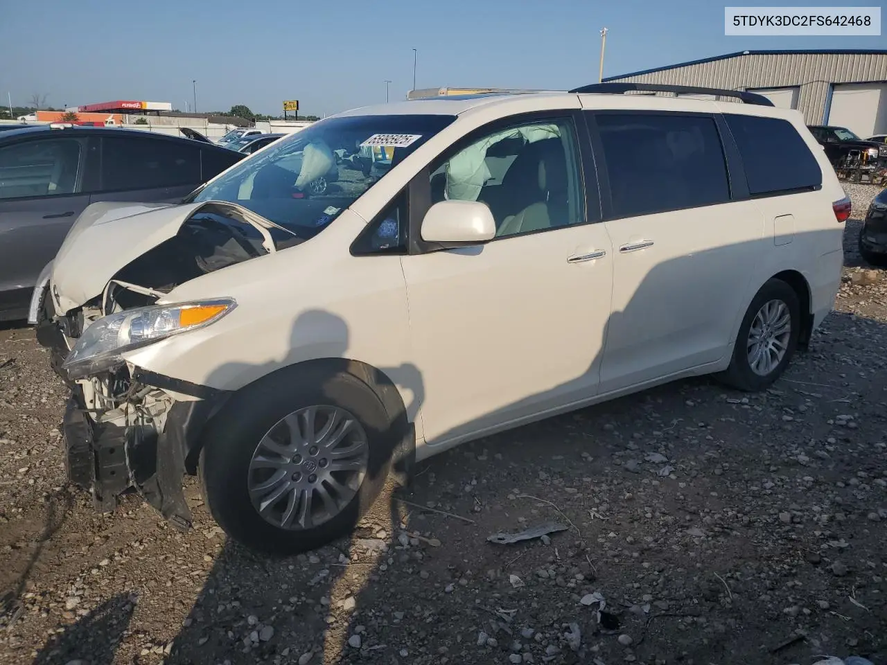 2015 Toyota Sienna Xle VIN: 5TDYK3DC2FS642468 Lot: 65995925