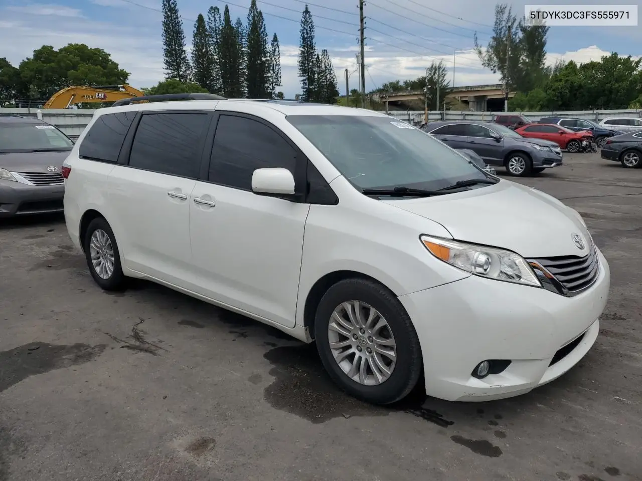 2015 Toyota Sienna Xle VIN: 5TDYK3DC3FS555971 Lot: 66280105