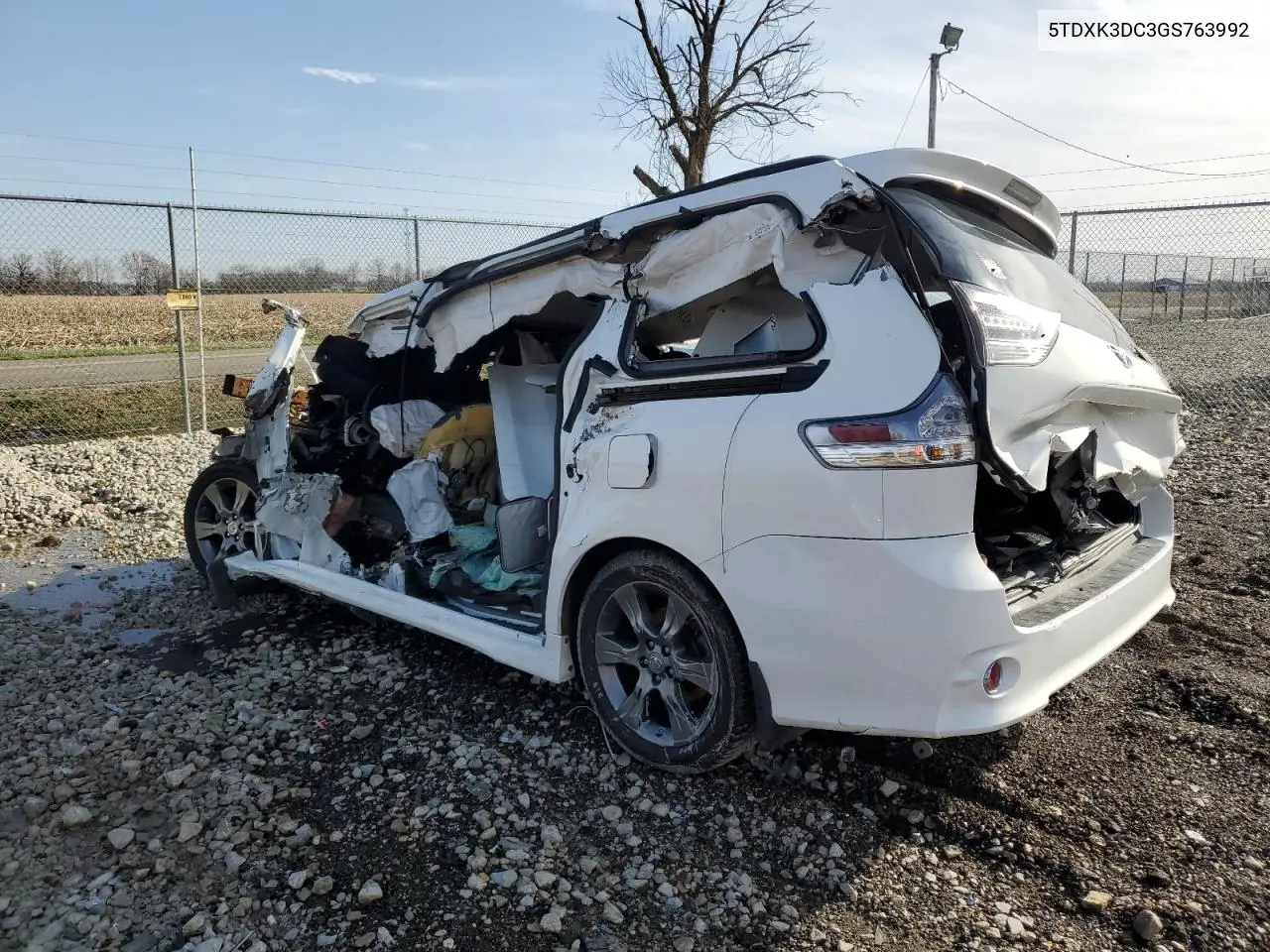 2016 Toyota Sienna Se VIN: 5TDXK3DC3GS763992 Lot: 51513005