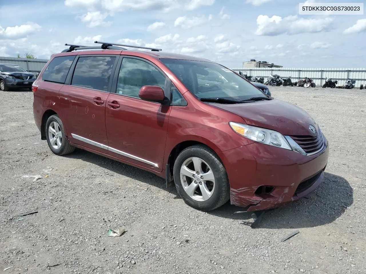 2016 Toyota Sienna Le VIN: 5TDKK3DC0GS730023 Lot: 54309485