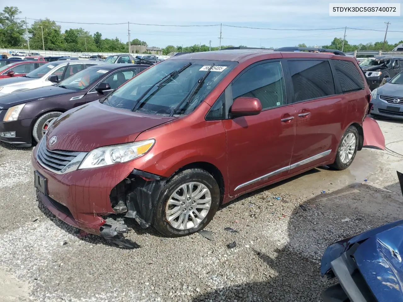 2016 Toyota Sienna Xle VIN: 5TDYK3DC5GS740072 Lot: 56295485