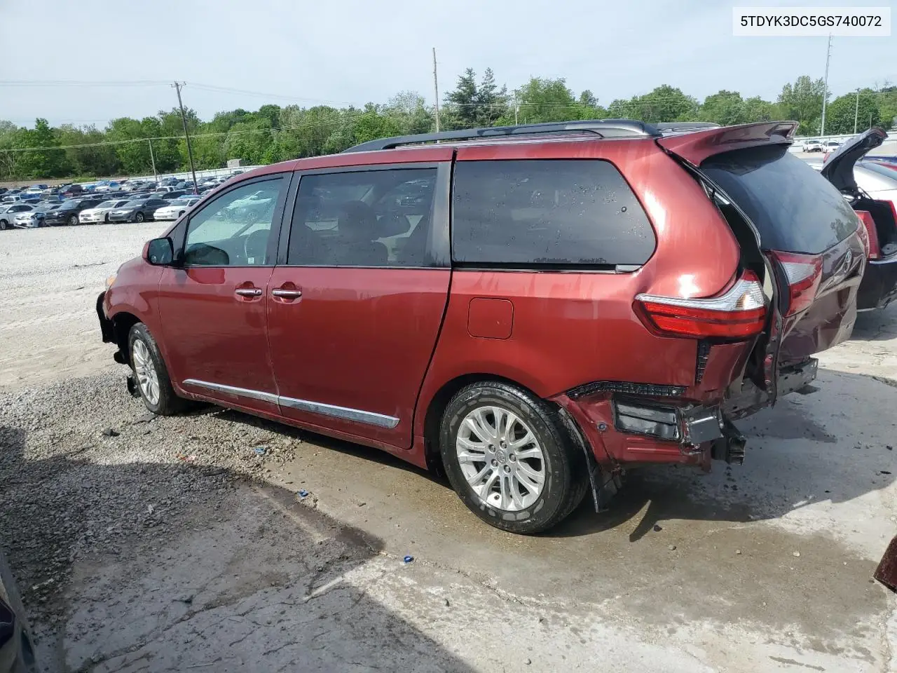 2016 Toyota Sienna Xle VIN: 5TDYK3DC5GS740072 Lot: 56295485