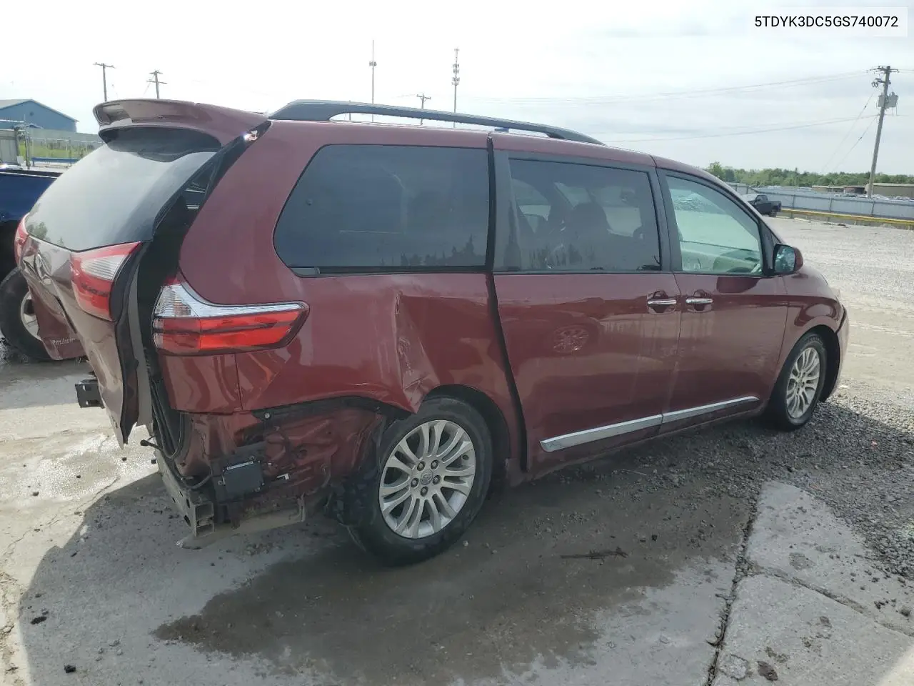 2016 Toyota Sienna Xle VIN: 5TDYK3DC5GS740072 Lot: 56295485