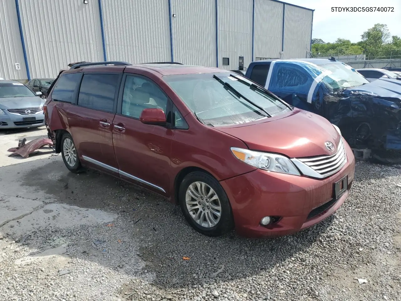 2016 Toyota Sienna Xle VIN: 5TDYK3DC5GS740072 Lot: 56295485
