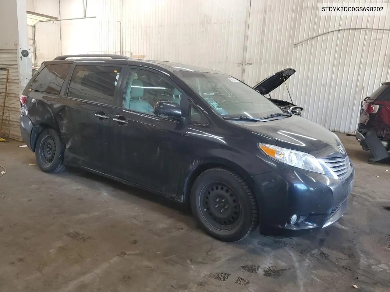 2016 Toyota Sienna Xle VIN: 5TDYK3DC0GS698202 Lot: 56624055