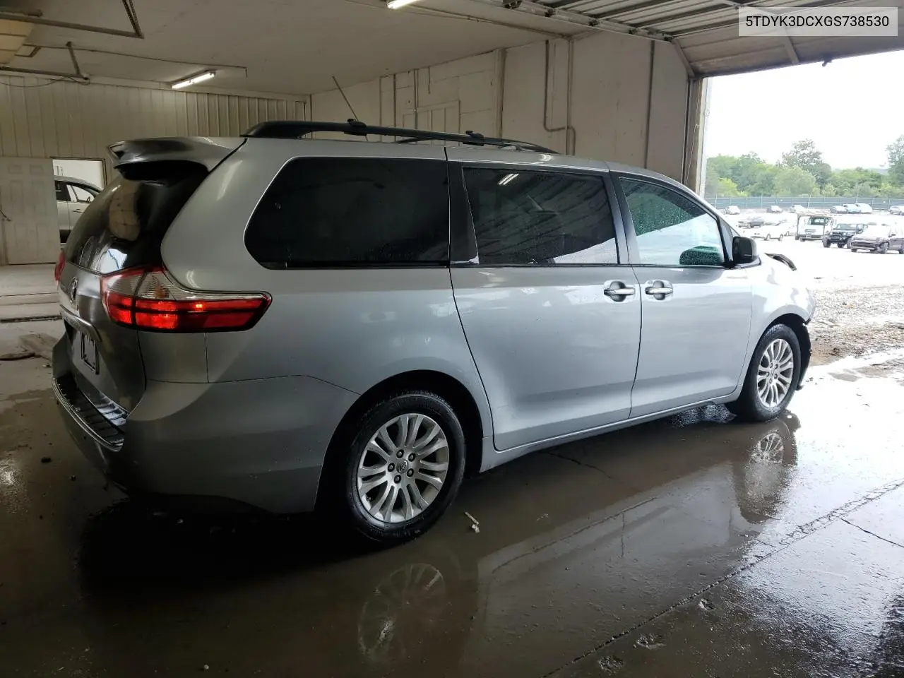 2016 Toyota Sienna Xle VIN: 5TDYK3DCXGS738530 Lot: 61944505