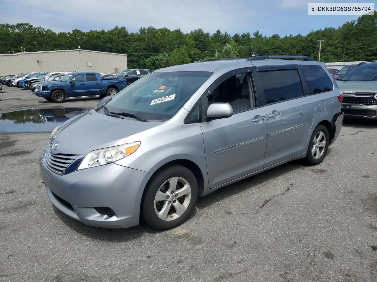 2016 Toyota Sienna Le VIN: 5TDKK3DC6GS765794 Lot: 62450375