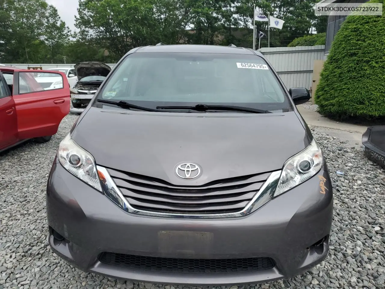 2016 Toyota Sienna Le VIN: 5TDKK3DCXGS723922 Lot: 62564795
