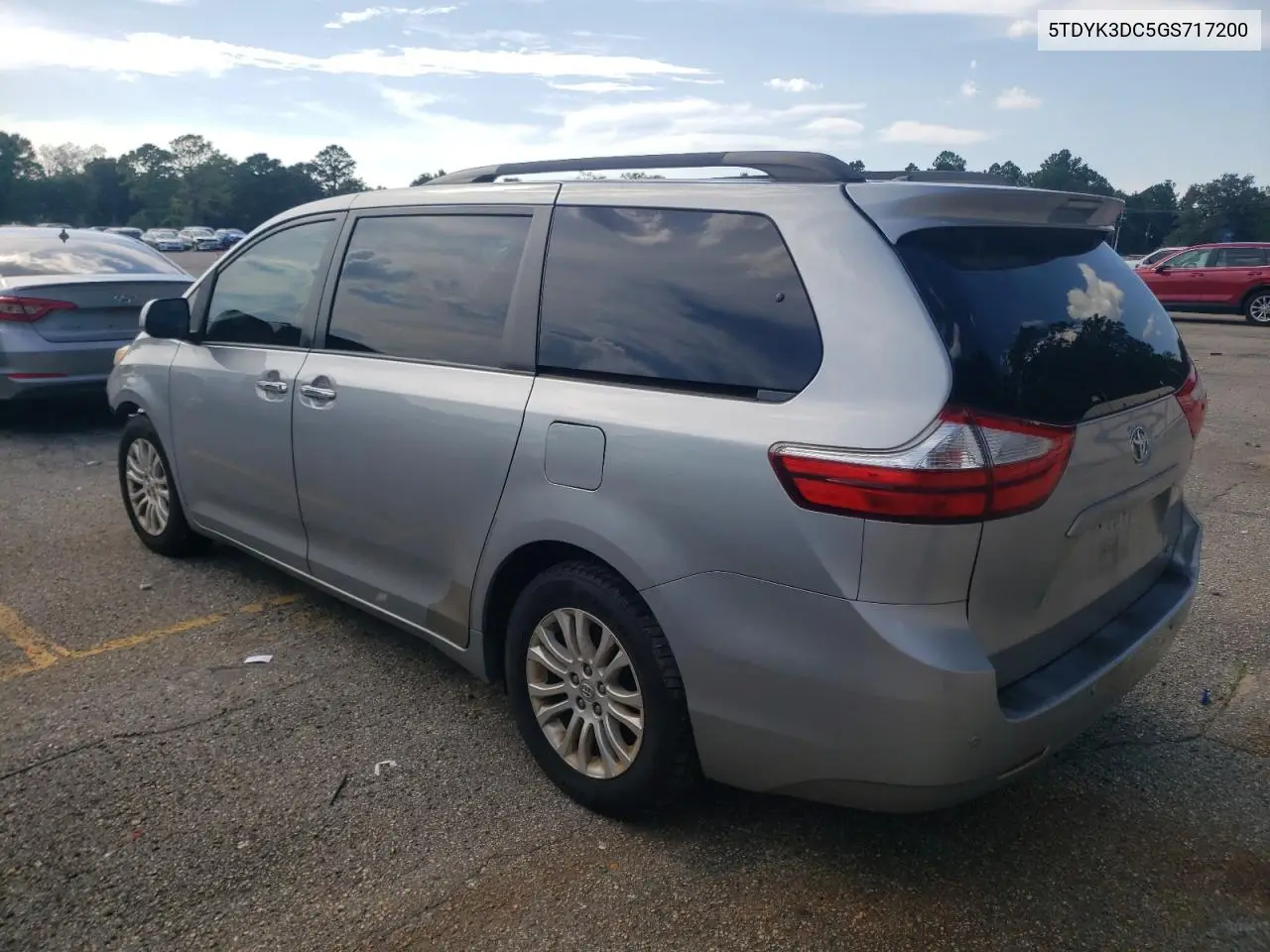 2016 Toyota Sienna Xle VIN: 5TDYK3DC5GS717200 Lot: 62924405