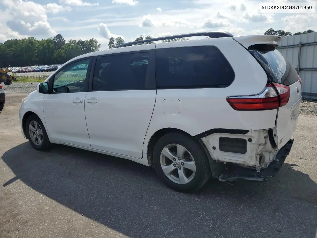 2016 Toyota Sienna Le VIN: 5TDKK3DC4GS701950 Lot: 63443995