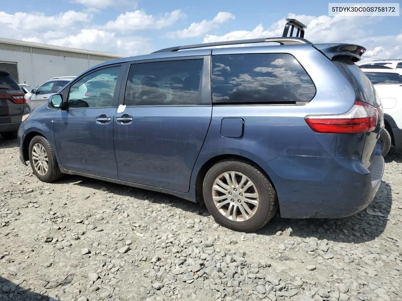 2016 Toyota Sienna Xle VIN: 5TDYK3DC0GS758172 Lot: 65267005