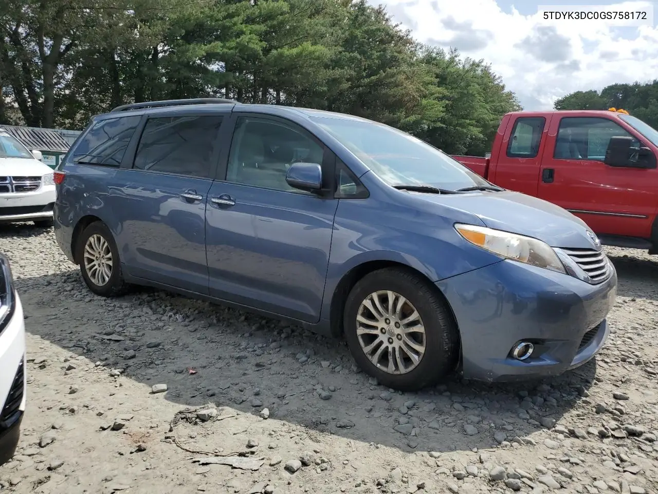 2016 Toyota Sienna Xle VIN: 5TDYK3DC0GS758172 Lot: 65267005