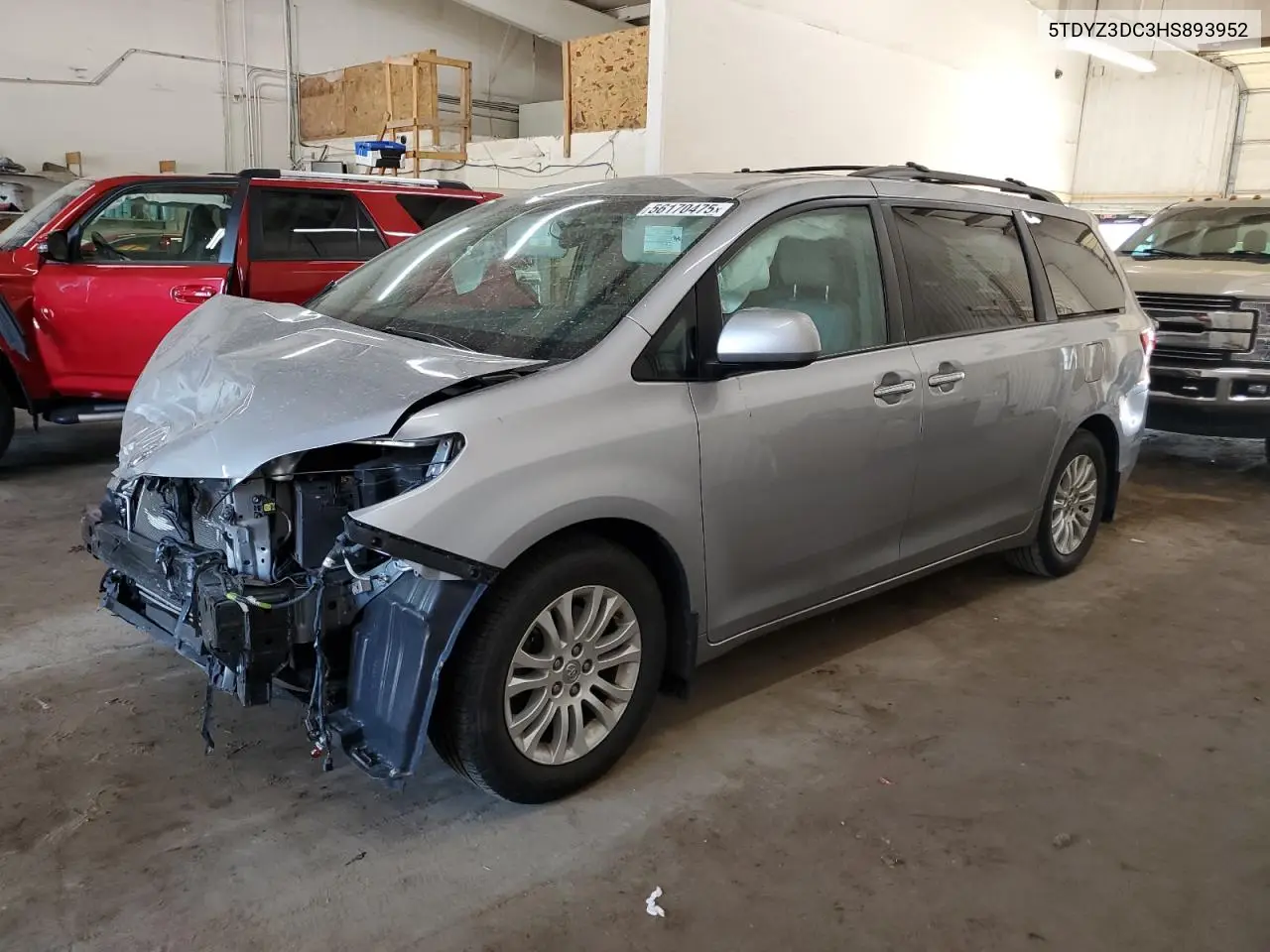 2017 Toyota Sienna Xle VIN: 5TDYZ3DC3HS893952 Lot: 56170475