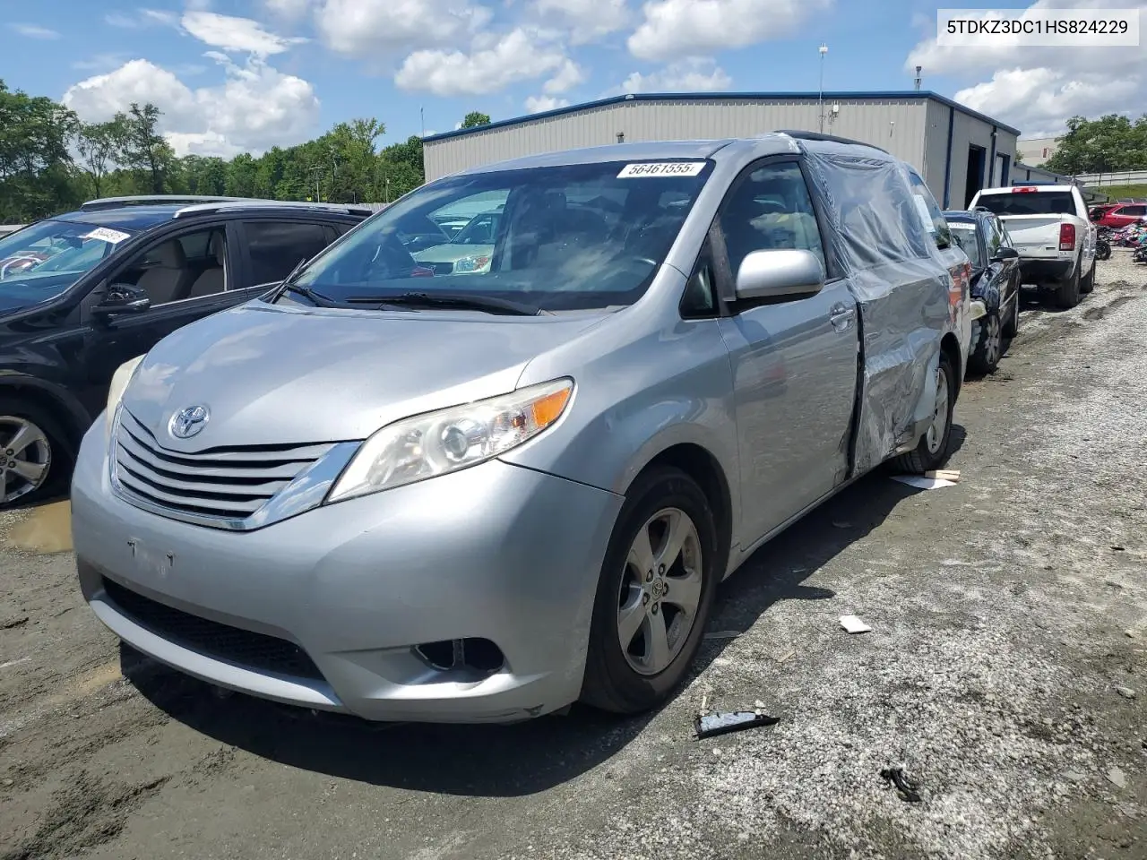 2017 Toyota Sienna Le VIN: 5TDKZ3DC1HS824229 Lot: 56461555