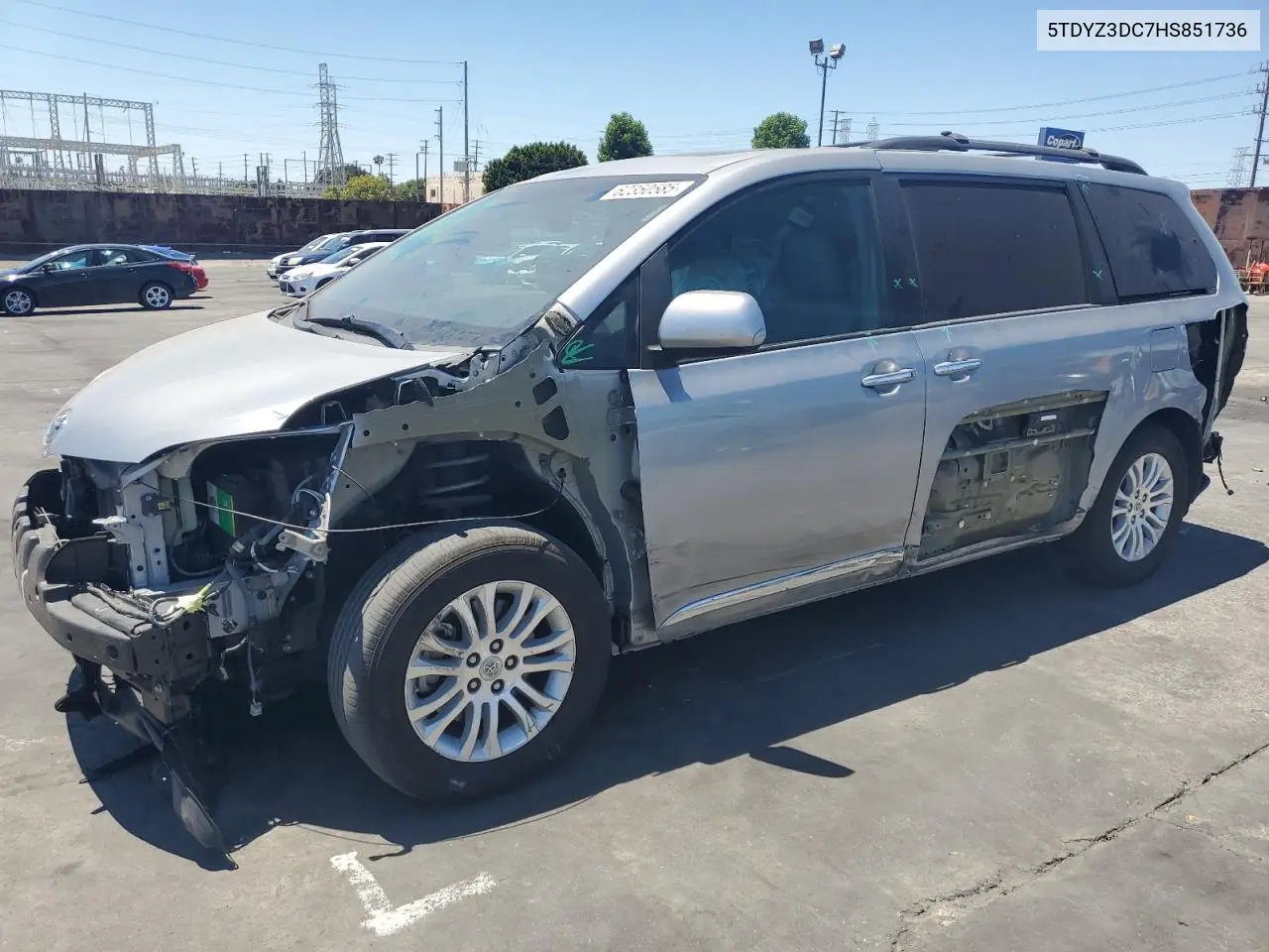 2017 Toyota Sienna Xle VIN: 5TDYZ3DC7HS851736 Lot: 62350585