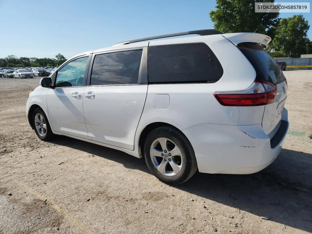 2017 Toyota Sienna Le VIN: 5TDKZ3DC0HS857819 Lot: 62381135