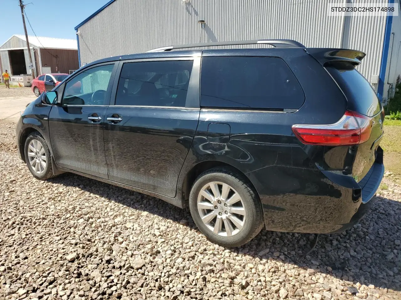 2017 Toyota Sienna Xle VIN: 5TDDZ3DC2HS174898 Lot: 62828685
