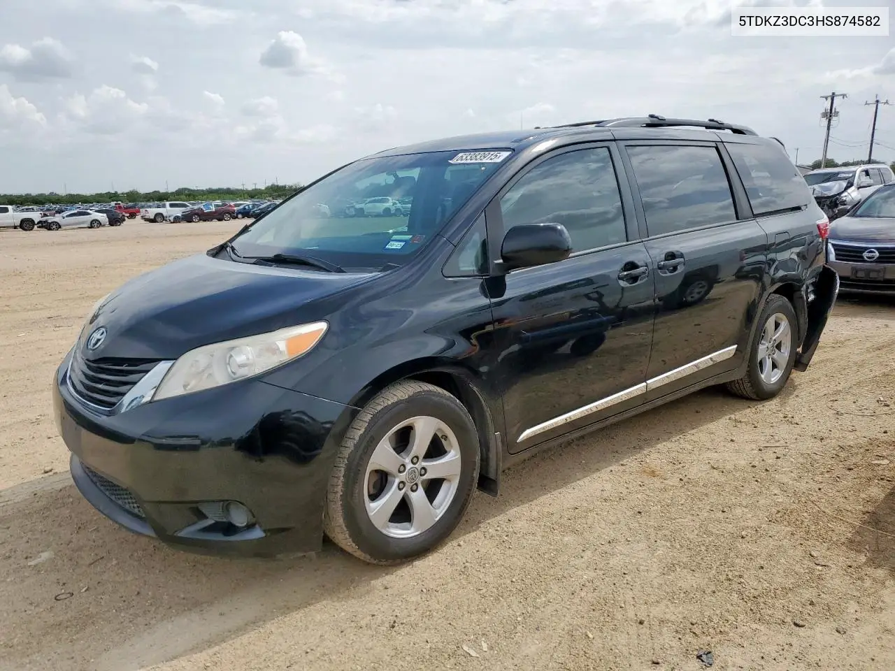 2017 Toyota Sienna Le VIN: 5TDKZ3DC3HS874582 Lot: 63383915