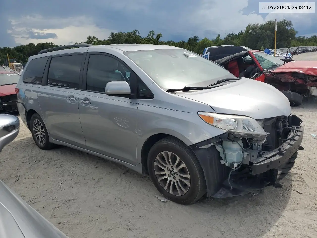 2018 Toyota Sienna Xle VIN: 5TDYZ3DC4JS903412 Lot: 62653285