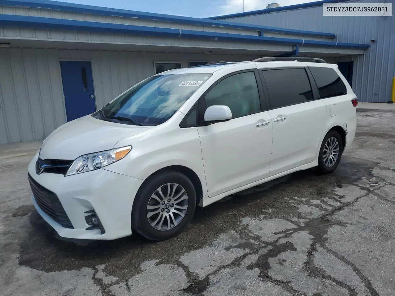 2018 Toyota Sienna Xle VIN: 5TDYZ3DC7JS962051 Lot: 63115935