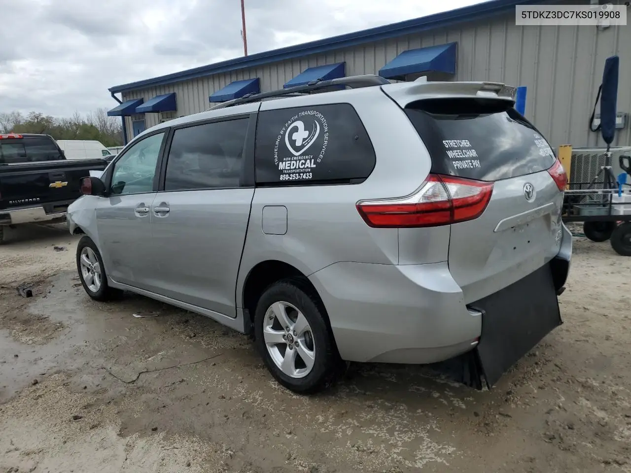 2019 Toyota Sienna Le VIN: 5TDKZ3DC7KS019908 Lot: 47618595