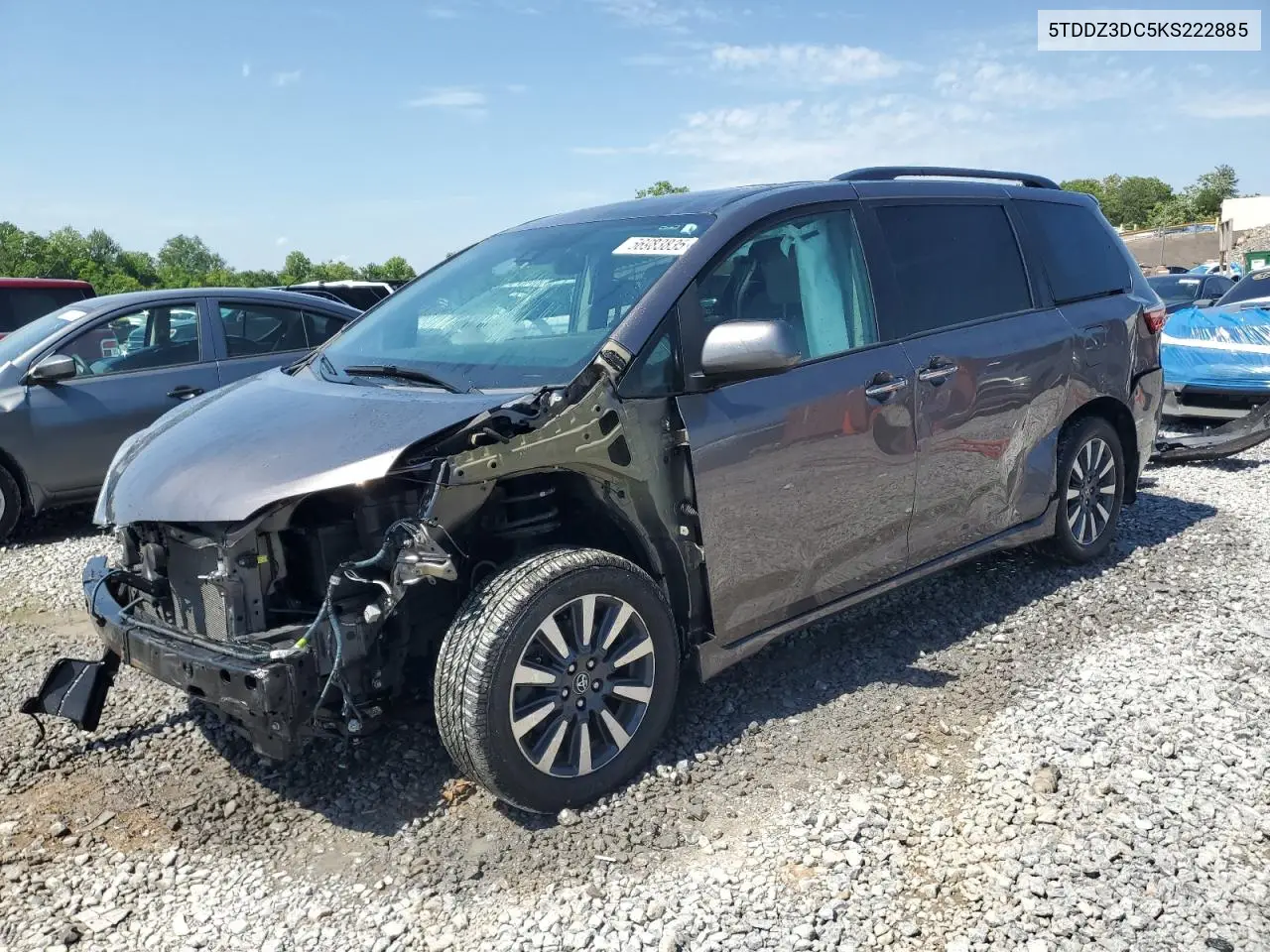 2019 Toyota Sienna Xle VIN: 5TDDZ3DC5KS222885 Lot: 56983835
