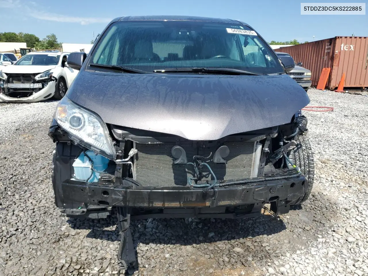 2019 Toyota Sienna Xle VIN: 5TDDZ3DC5KS222885 Lot: 56983835