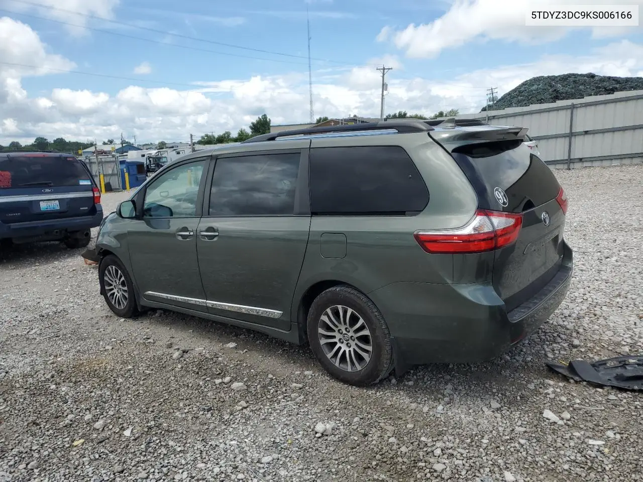 2019 Toyota Sienna Xle VIN: 5TDYZ3DC9KS006166 Lot: 63013335