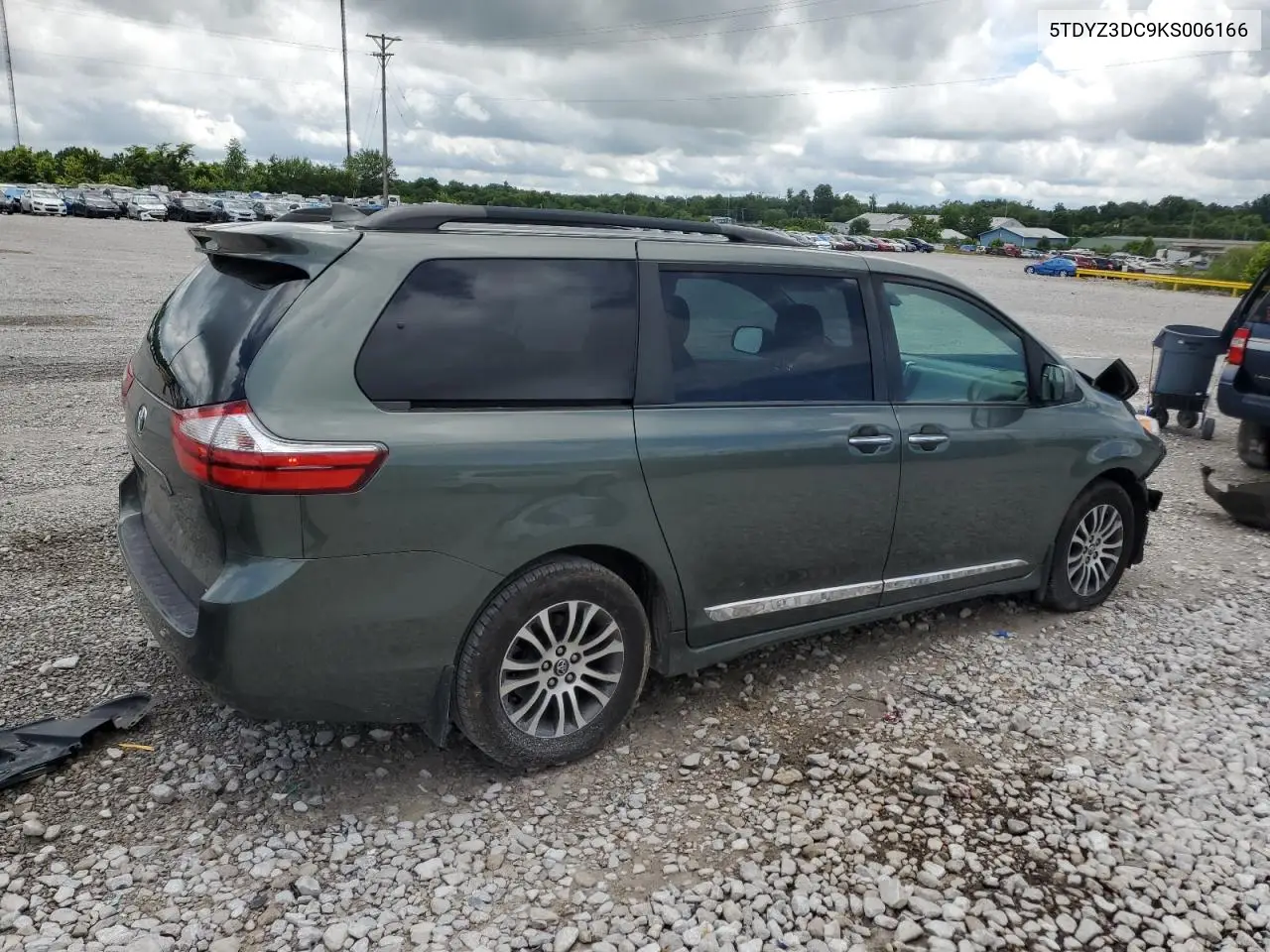 2019 Toyota Sienna Xle VIN: 5TDYZ3DC9KS006166 Lot: 63013335