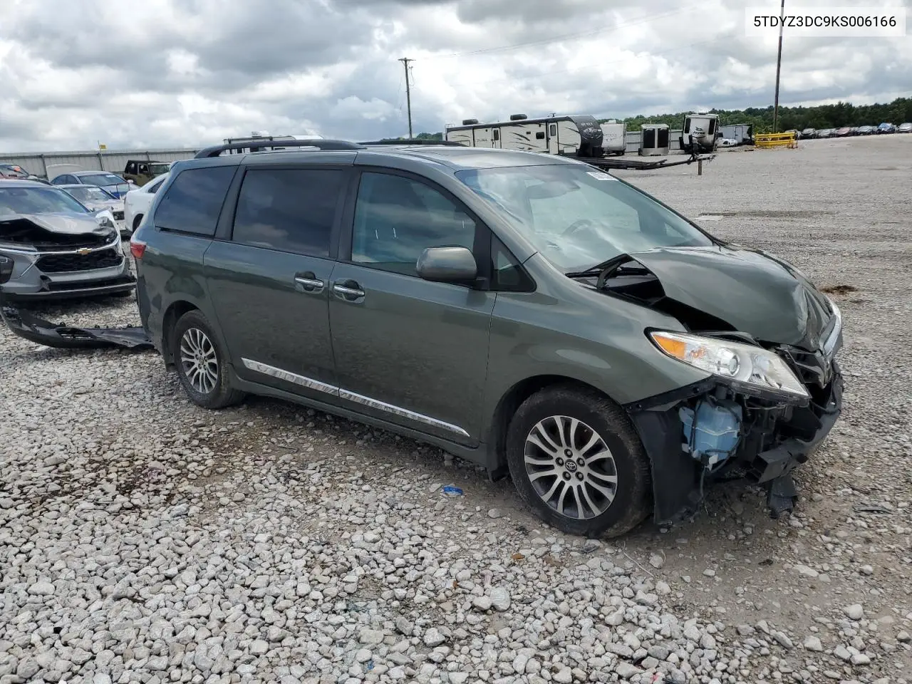 2019 Toyota Sienna Xle VIN: 5TDYZ3DC9KS006166 Lot: 63013335