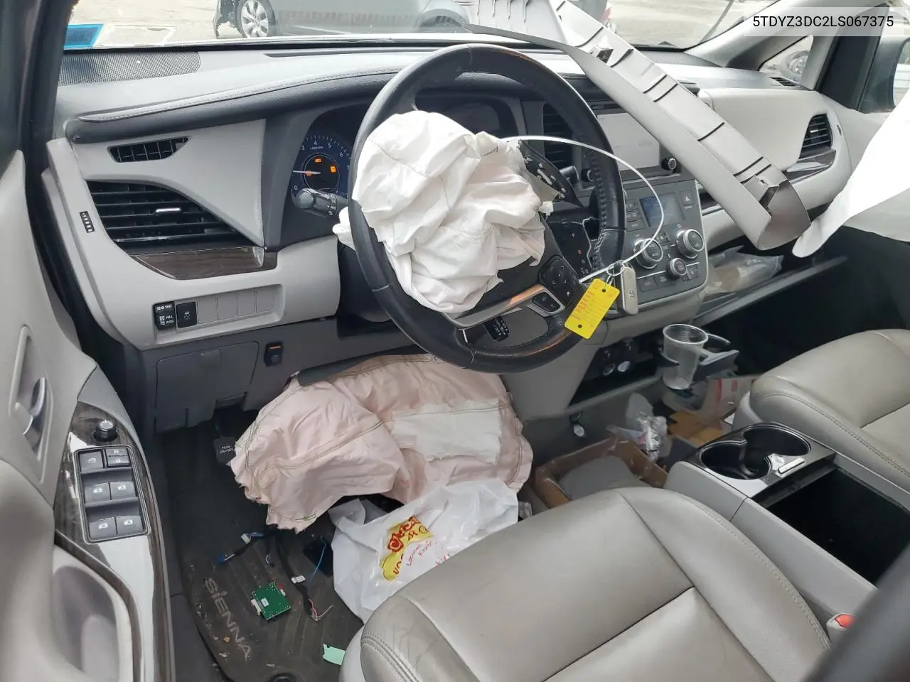 2020 Toyota Sienna Xle VIN: 5TDYZ3DC2LS067375 Lot: 62885205