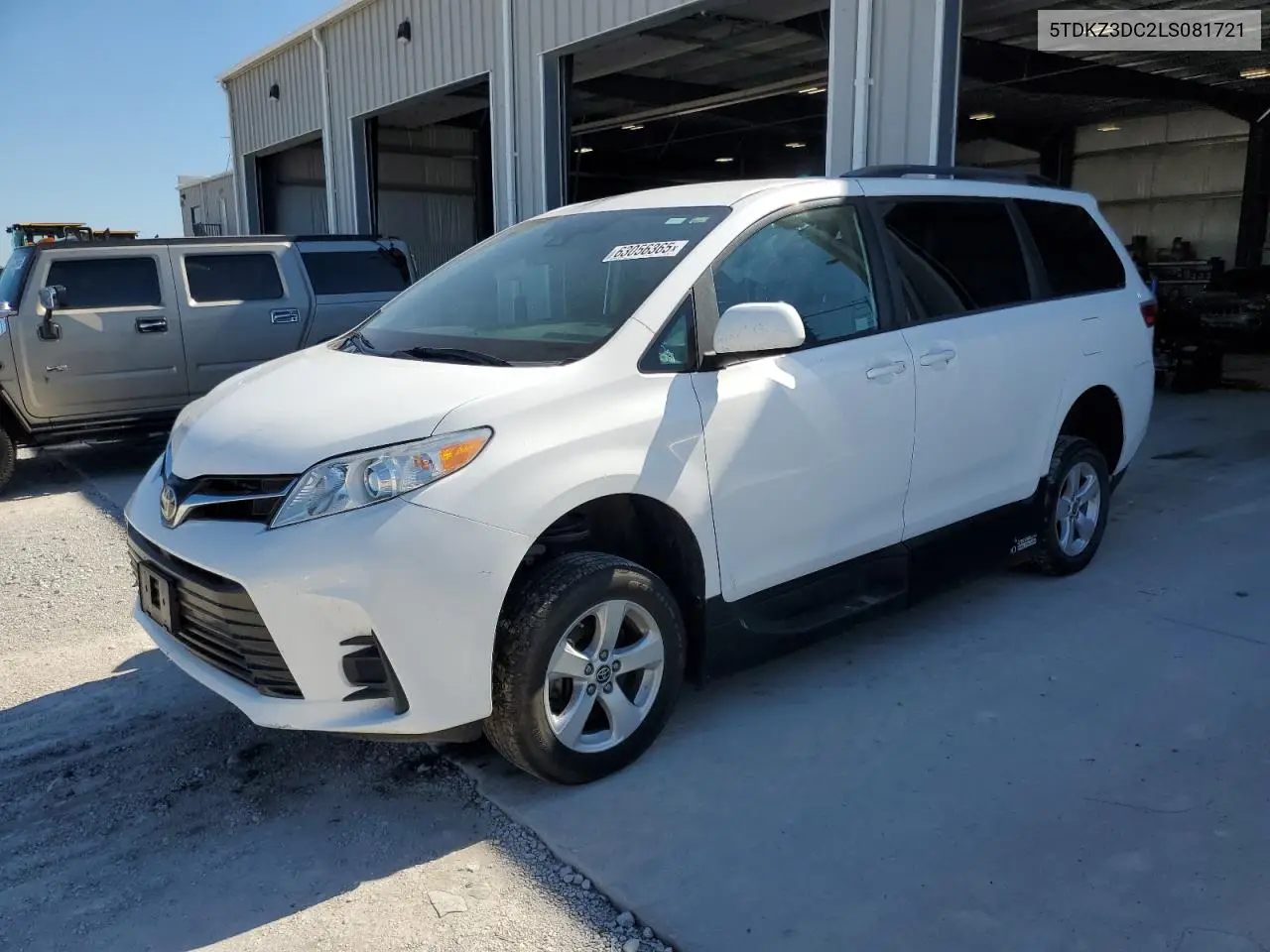 2020 Toyota Sienna Le VIN: 5TDKZ3DC2LS081721 Lot: 63056365