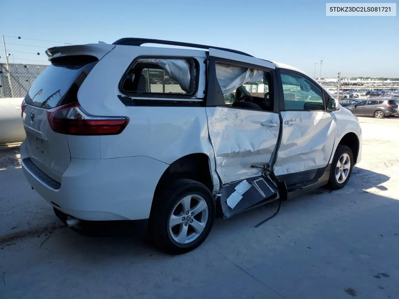 2020 Toyota Sienna Le VIN: 5TDKZ3DC2LS081721 Lot: 63056365
