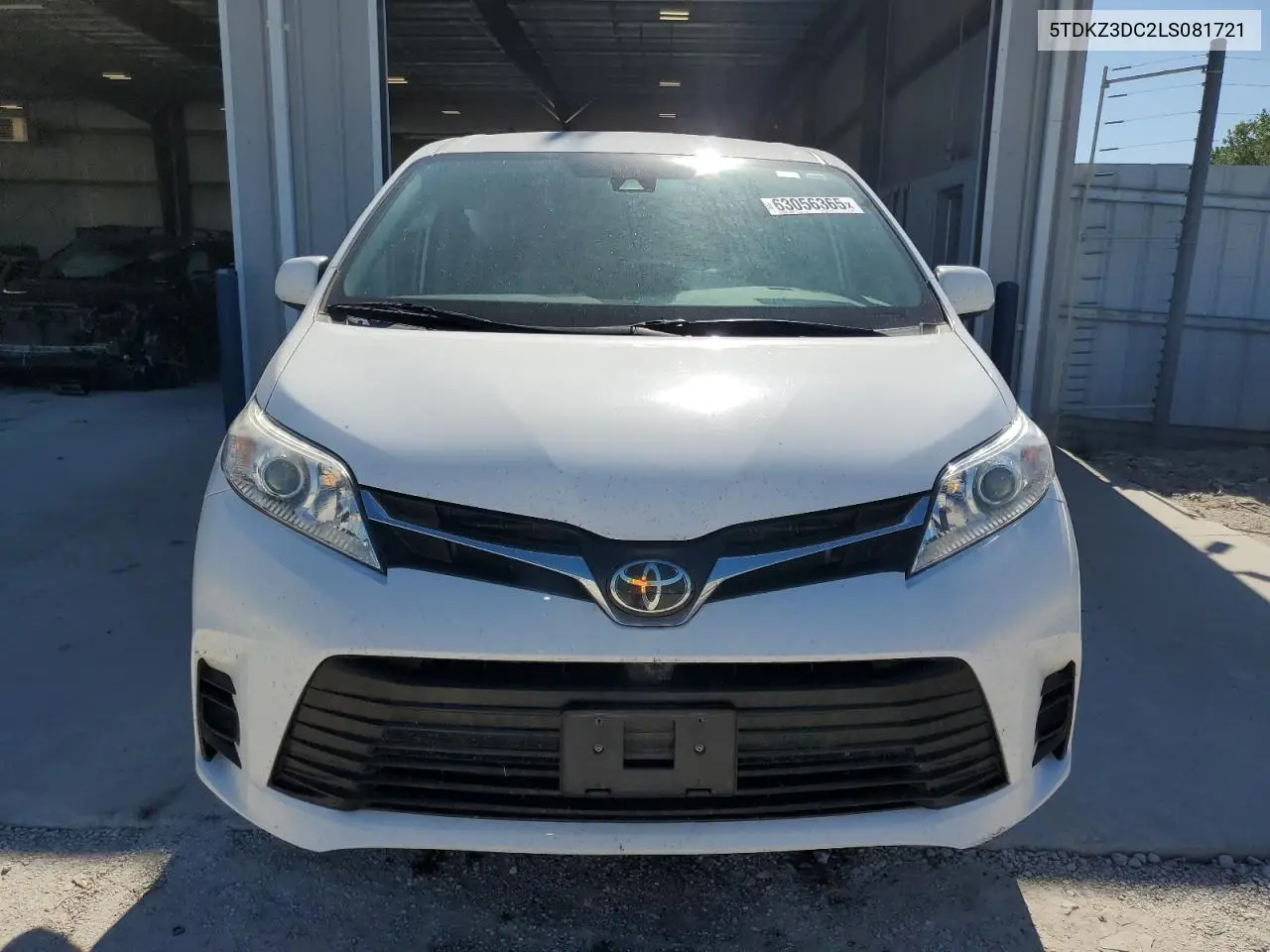2020 Toyota Sienna Le VIN: 5TDKZ3DC2LS081721 Lot: 63056365