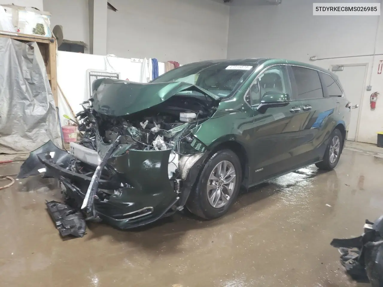 2021 Toyota Sienna Xle VIN: 5TDYRKEC8MS026985 Lot: 47315875