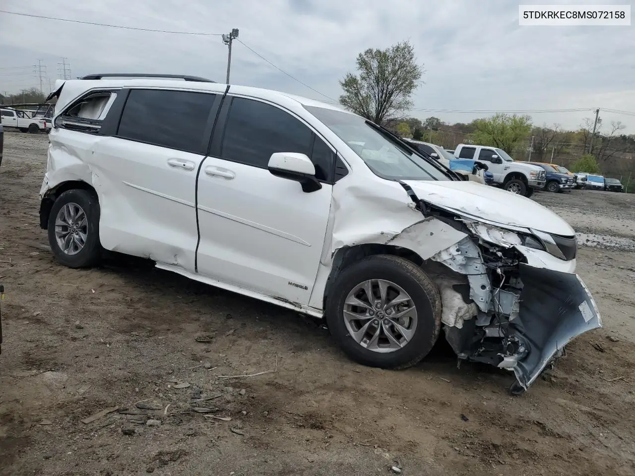 2021 Toyota Sienna Le VIN: 5TDKRKEC8MS072158 Lot: 52689115