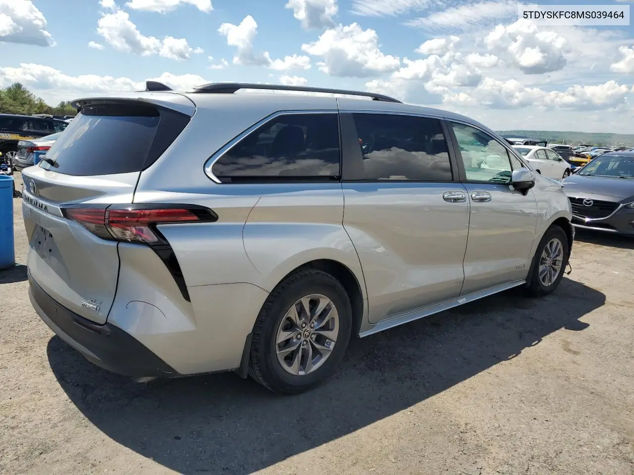 2021 Toyota Sienna Xle VIN: 5TDYSKFC8MS039464 Lot: 55803295