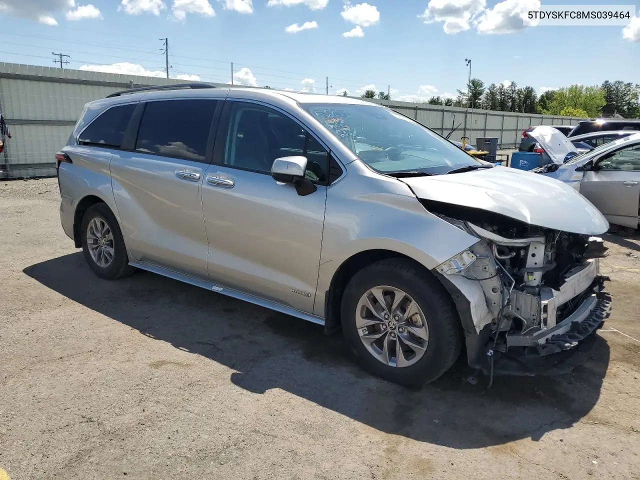 2021 Toyota Sienna Xle VIN: 5TDYSKFC8MS039464 Lot: 55803295