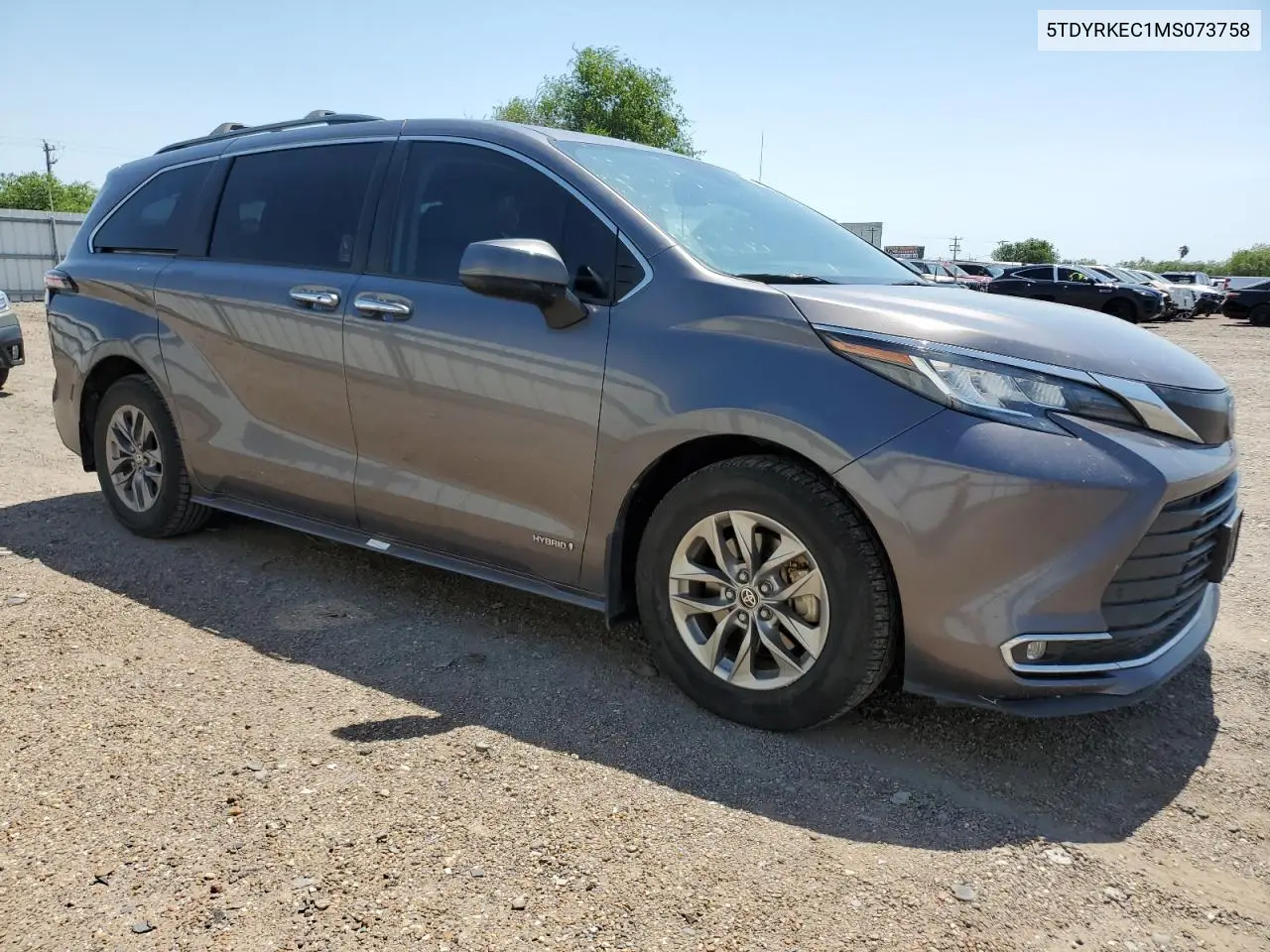 2021 Toyota Sienna Xle VIN: 5TDYRKEC1MS073758 Lot: 55964455