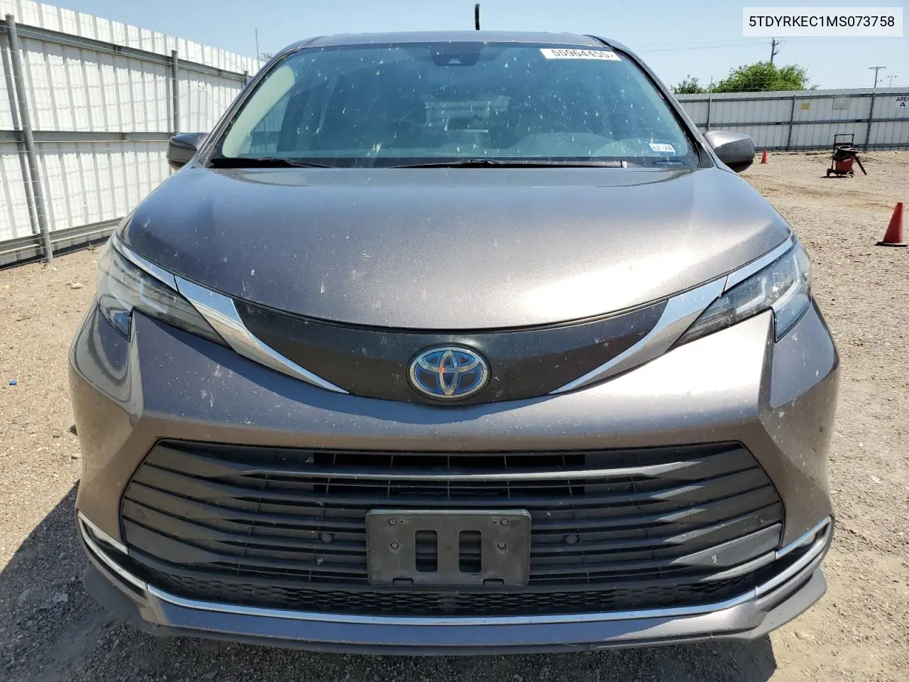 2021 Toyota Sienna Xle VIN: 5TDYRKEC1MS073758 Lot: 55964455