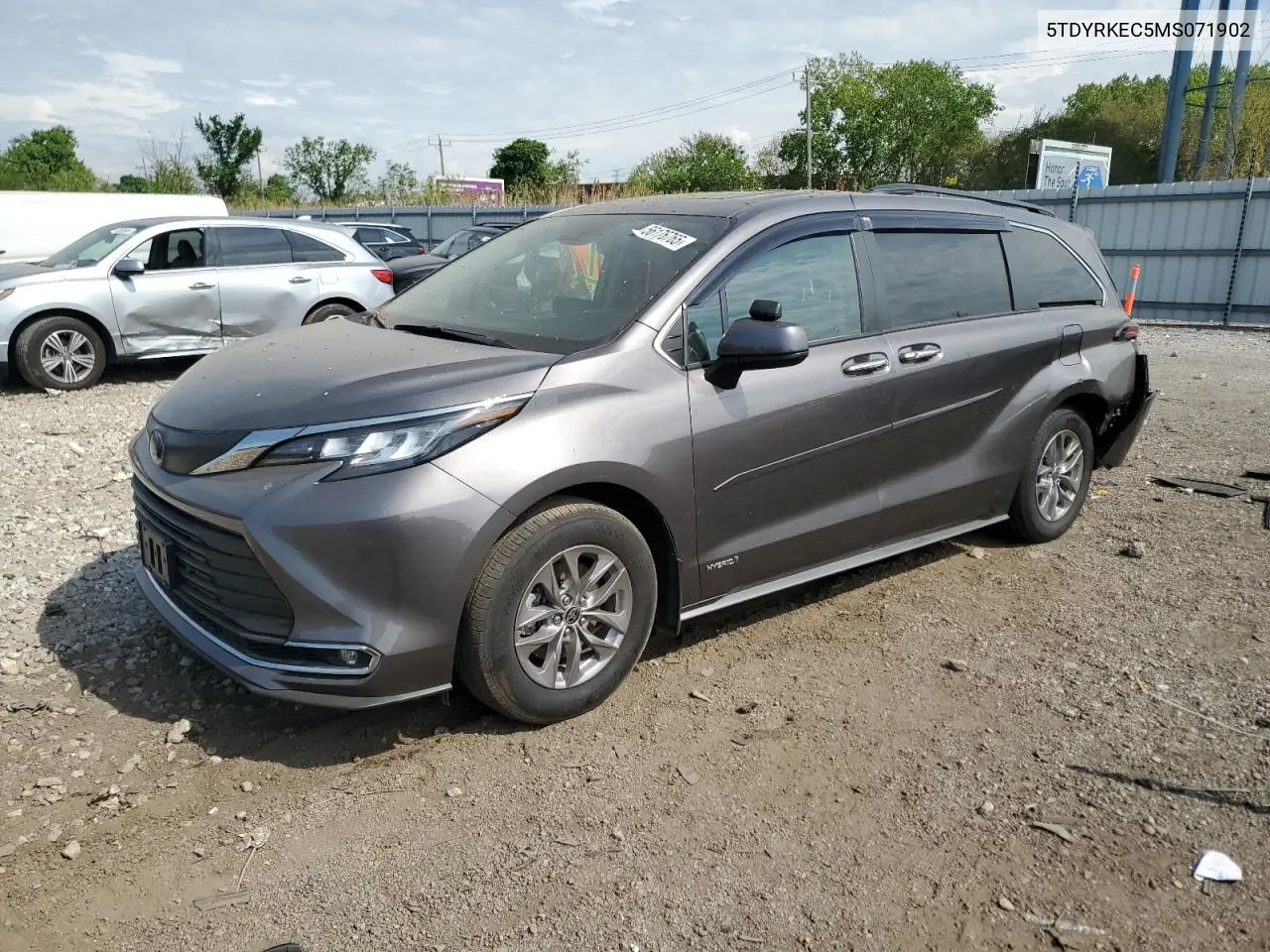 2021 Toyota Sienna Xle VIN: 5TDYRKEC5MS071902 Lot: 56176765