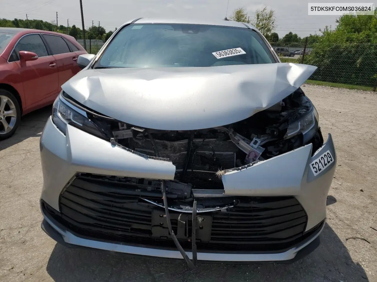 2021 Toyota Sienna Le VIN: 5TDKSKFC0MS036824 Lot: 56363835