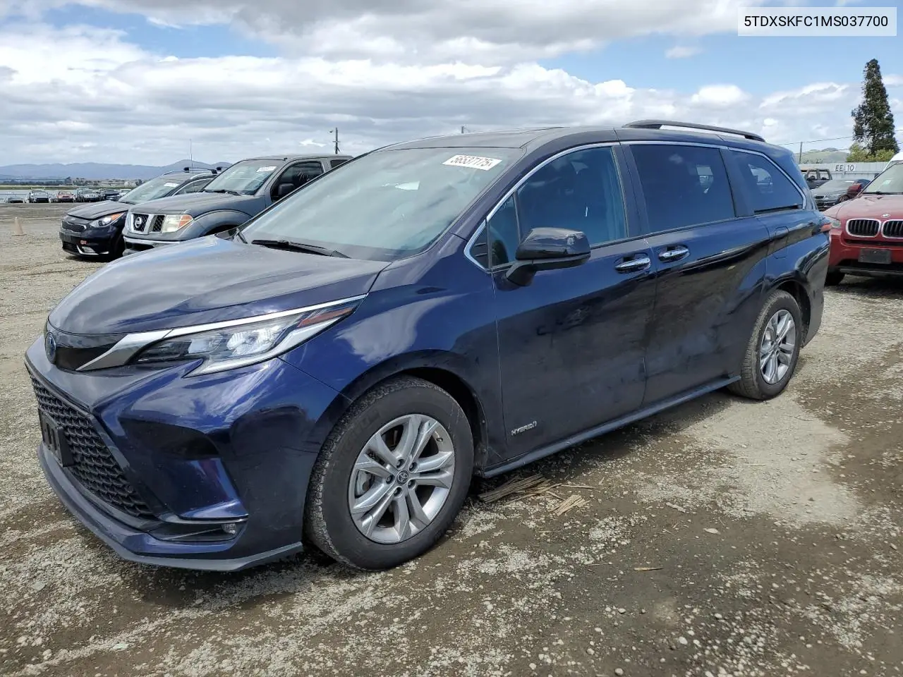 2021 Toyota Sienna Xse VIN: 5TDXSKFC1MS037700 Lot: 56537175
