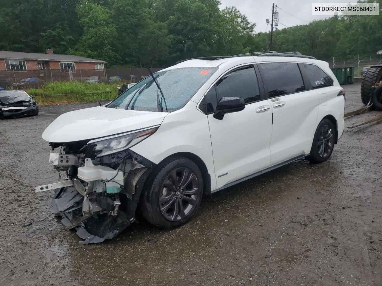 2021 Toyota Sienna Xse VIN: 5TDDRKEC1MS068431 Lot: 56538865