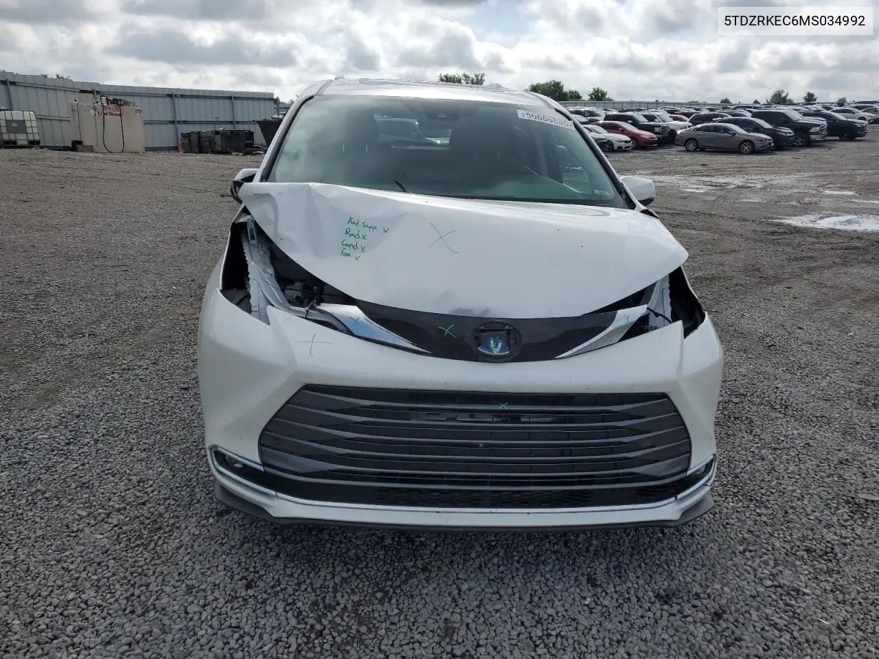 2021 Toyota Sienna Limited VIN: 5TDZRKEC6MS034992 Lot: 56686885