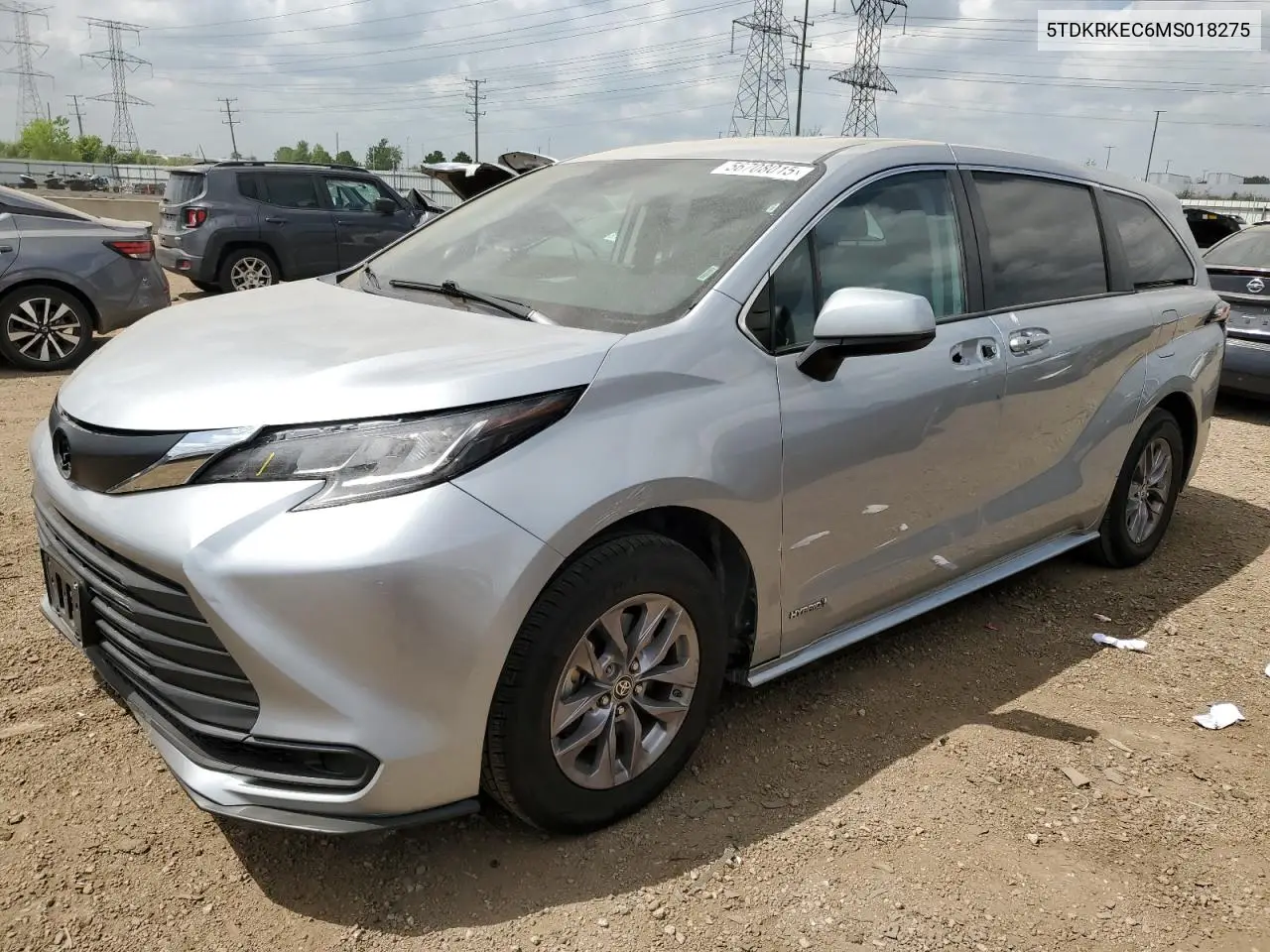 2021 Toyota Sienna Le VIN: 5TDKRKEC6MS018275 Lot: 56708015