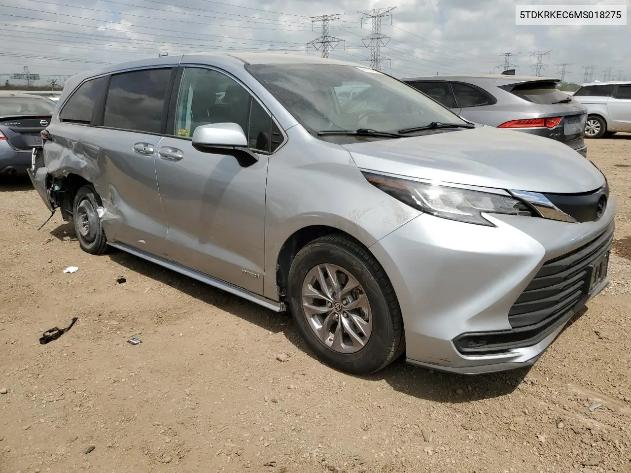 2021 Toyota Sienna Le VIN: 5TDKRKEC6MS018275 Lot: 56708015