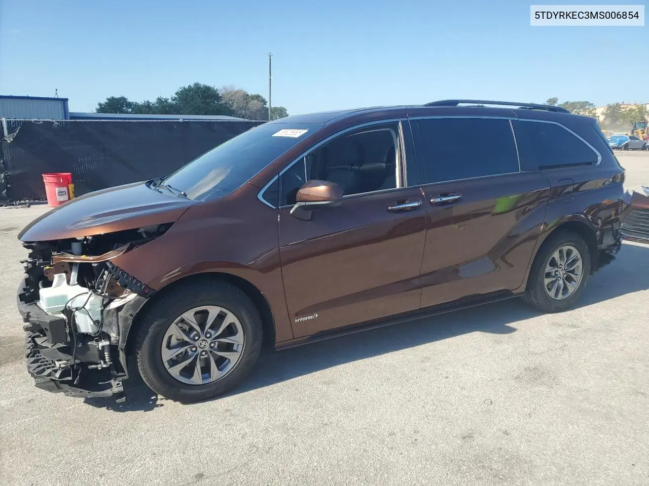 2021 Toyota Sienna Xle VIN: 5TDYRKEC3MS006854 Lot: 56826685